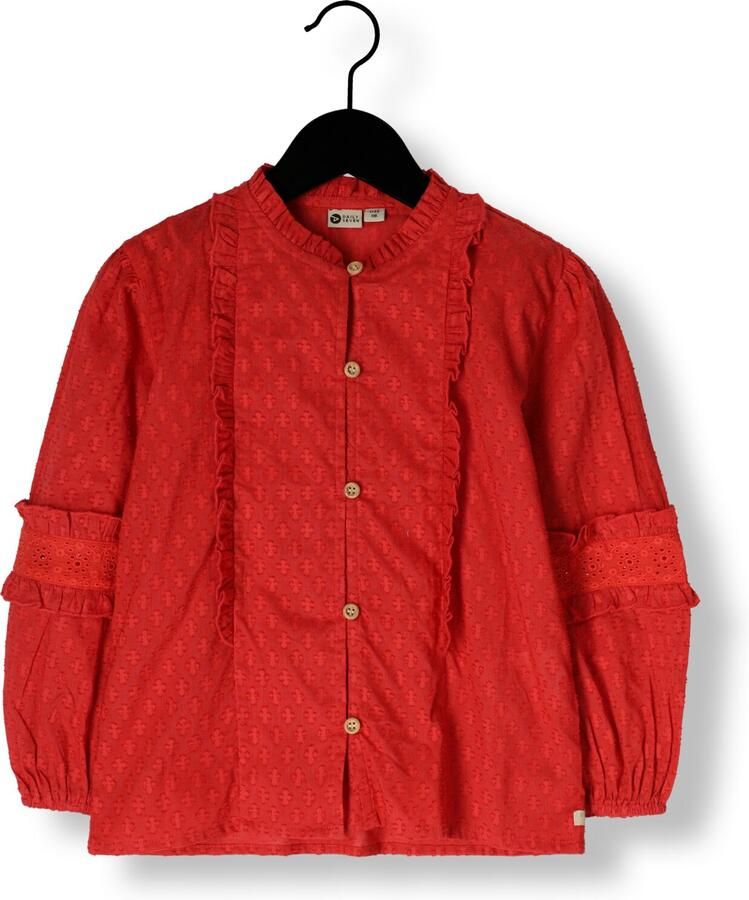 DAILY7 Meisjes Blouses Shirt Longsleeve Ruffle Rood - Foto 2