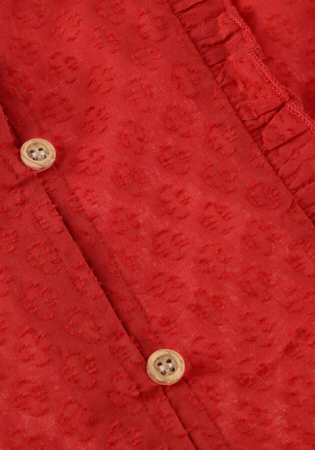 DAILY7 Meisjes Blouses Shirt Longsleeve Ruffle Rood
