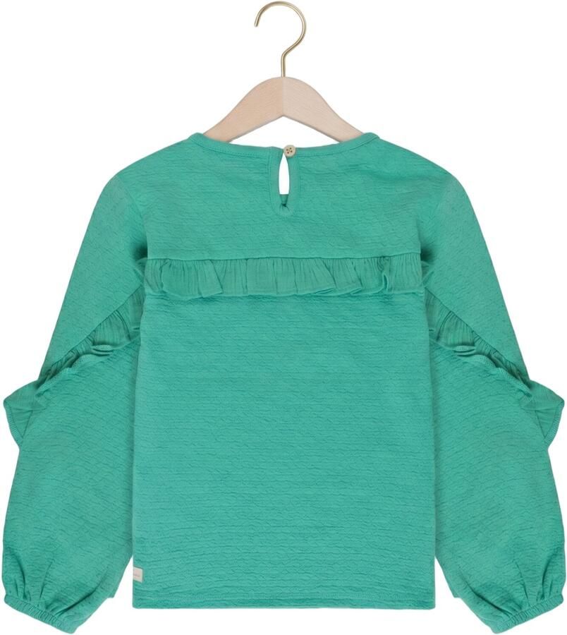 DAILY7 Meisjes Blouses T-shirt Longsleeve Ruffle Groen - Foto 2