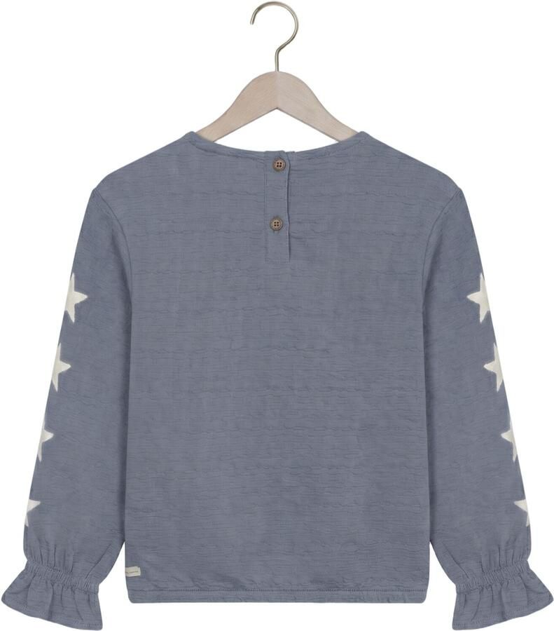 DAILY7 Meisjes Blouses T-shirt Longsleeve Stars Blauw - Foto 2