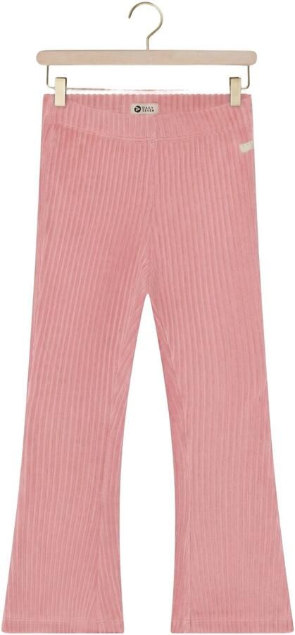DAILY7 Meisjes Broeken Flared Velvet Pants Roze