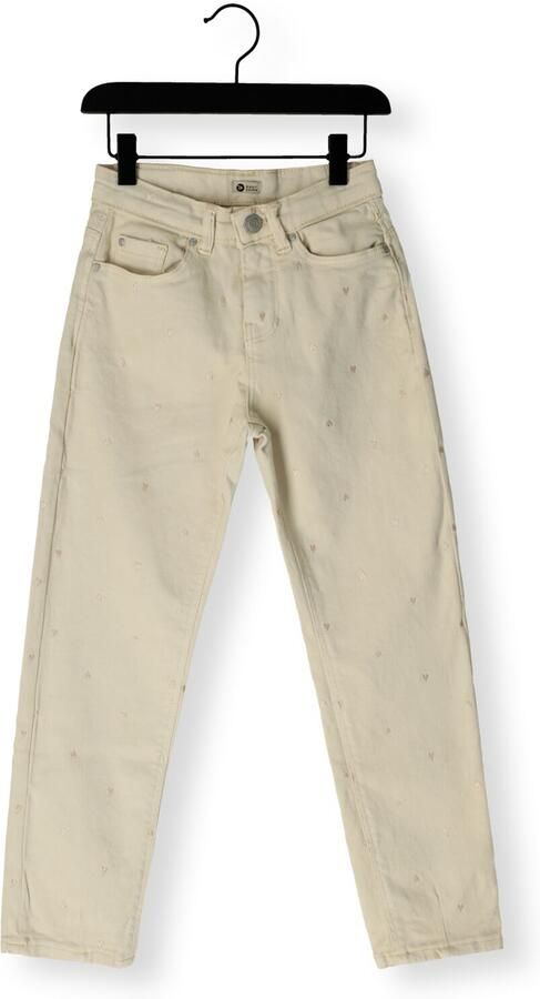 DAILY7 Meisjes Broeken Mom Fit Washed Ecru