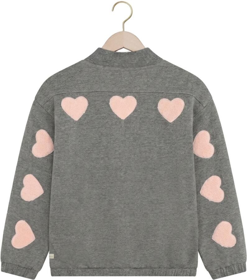 DAILY7 Meisjes Jassen Bomber Jacket Heart Grijs - Foto 2