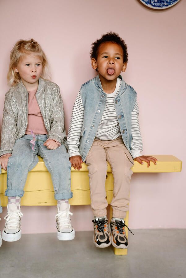 DAILY7 Jongens Truien & Vesten Sweater Stripe Wit - Foto 2