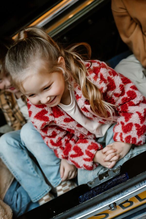 DAILY7 Meisjes Jassen Teddy Jacket Heart Multi - Foto 2