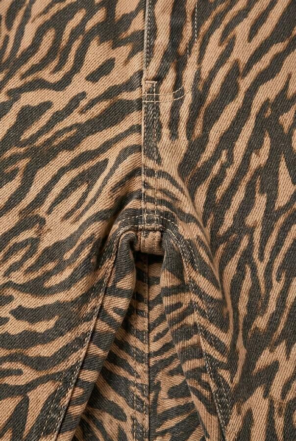 DAILY7 Meisjes Jeans Barrel Fit Animal Multi