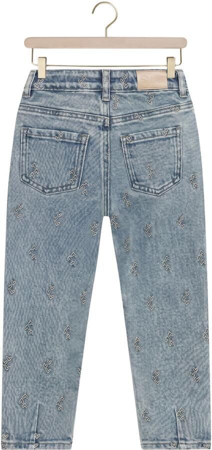 DAILY7 Meisjes Jeans Denim Mom Fit Embroidery Lichtblauw - Foto 2