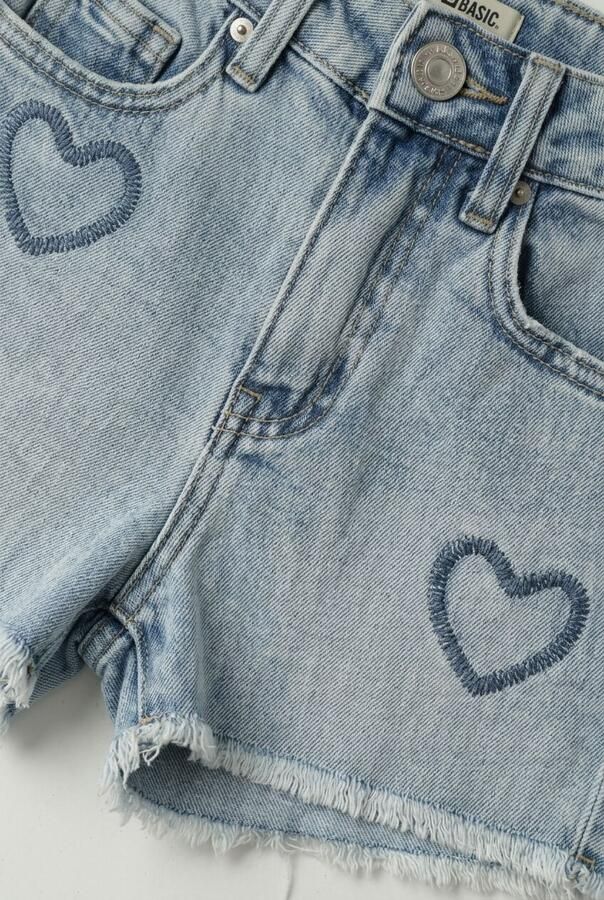DAILY7 Meisjes Jeans Denim Short Heart Lichtblauw - Foto 2