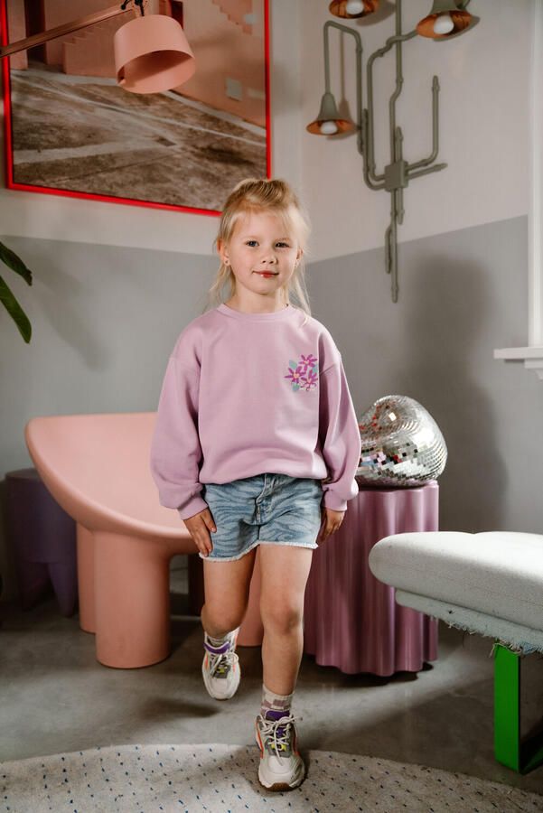 DAILY7 Meisjes Jeans Denim Short Printed Lichtblauw - Foto 2