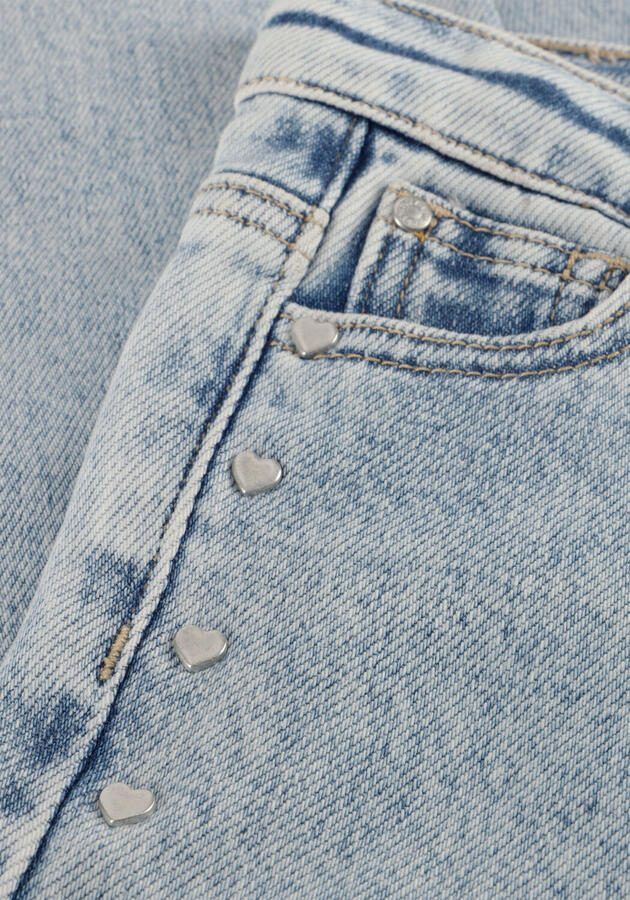 DAILY7 Meisjes Jeans Denim Wide Fit Studs Lichtblauw