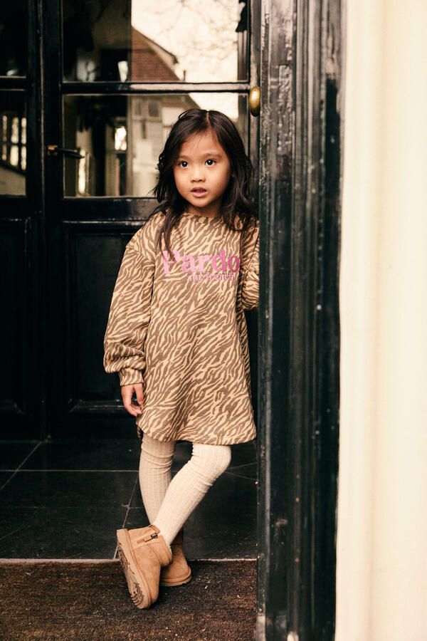 DAILY7 Meisjes Jurken Sweat Dress Longsleeve Animal Multi - Foto 2