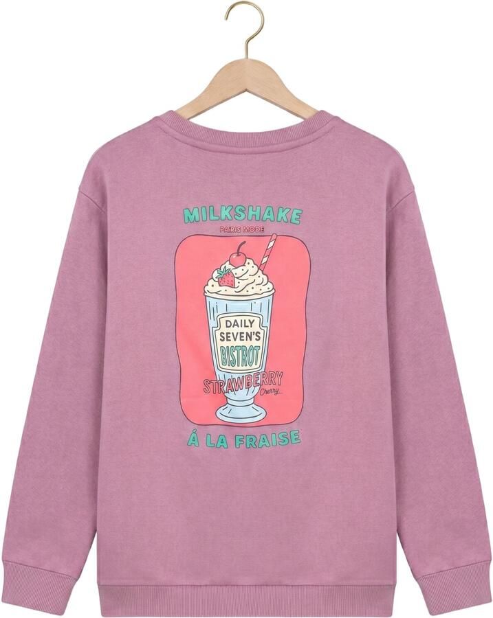 DAILY7 Meisjes Jurken Sweat Dress Longsleeve Print Roze - Foto 2