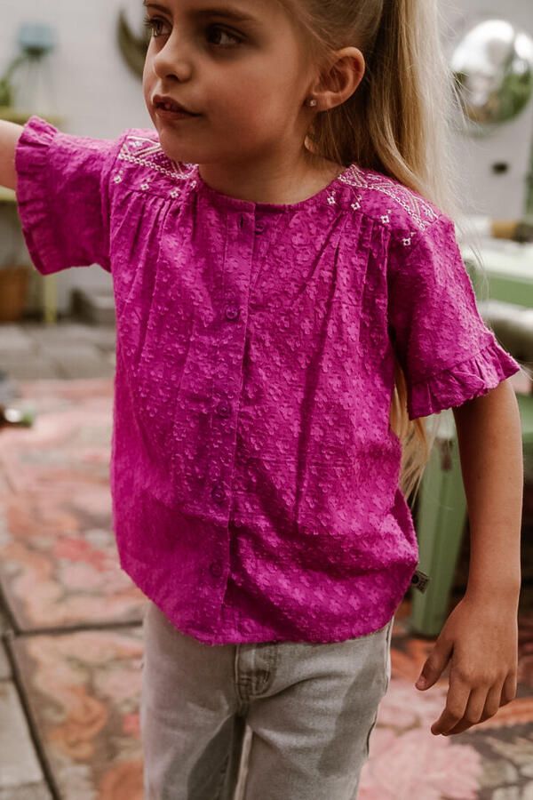 DAILY7 Meisjes Tops & T-shirts Shirt Embroiderie Paars - Foto 2