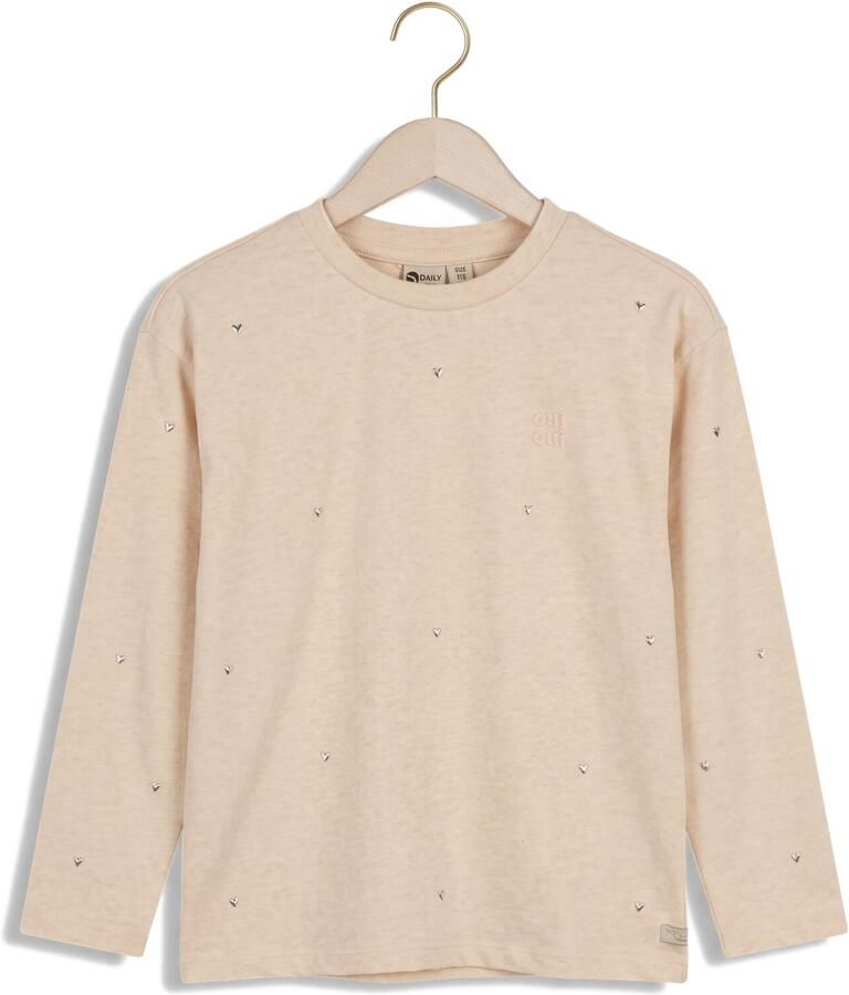 DAILY7 Meisjes Tops & T-shirts T-shirt Longsleeve Studs Beige