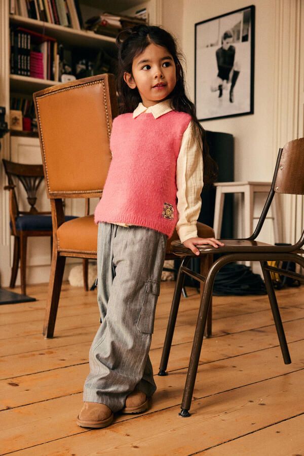 DAILY7 Meisjes Truien & Vesten Knitted Vest Roze - Foto 3