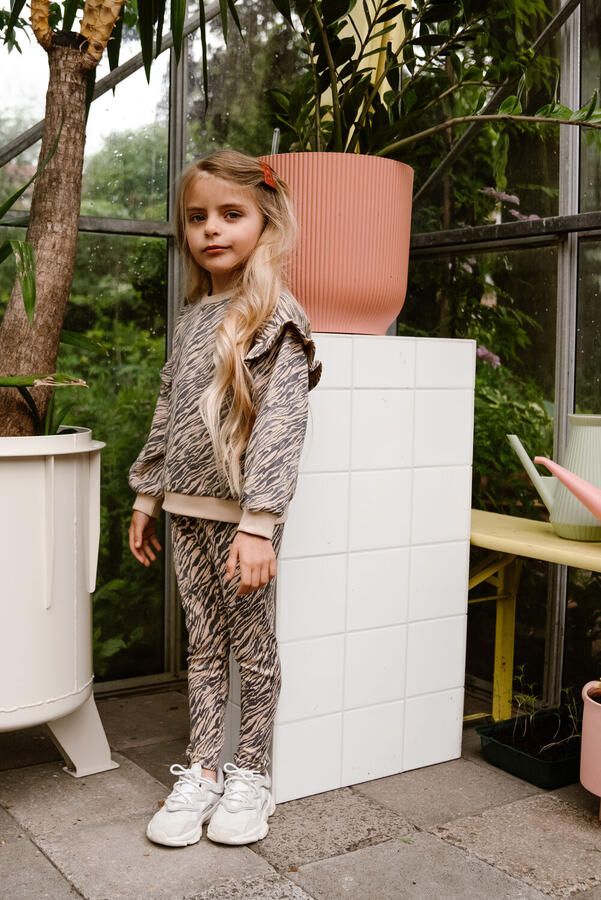 DAILY7 Meisjes Truien & Vesten Oversized Animal Sweater Grijs - Foto 2