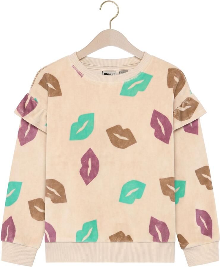 DAILY7 Meisjes Truien & Vesten Sweater Aop Ruffle Multi