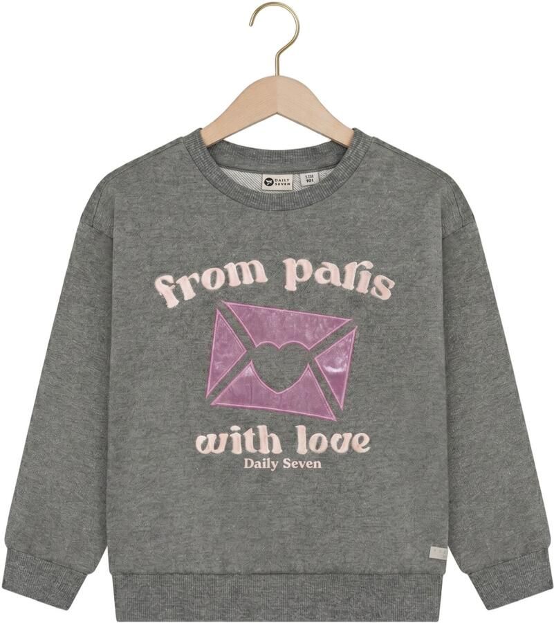 DAILY7 Meisjes Truien & Vesten Sweater Artwork Grijs
