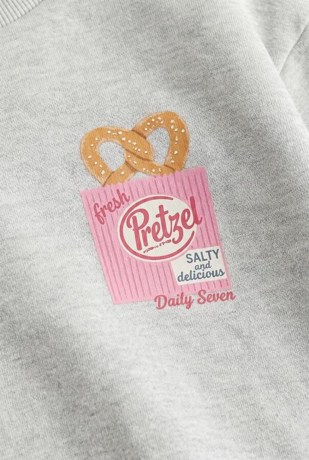 DAILY7 Meisjes Truien & Vesten Sweater Backprint Lichtgrijs