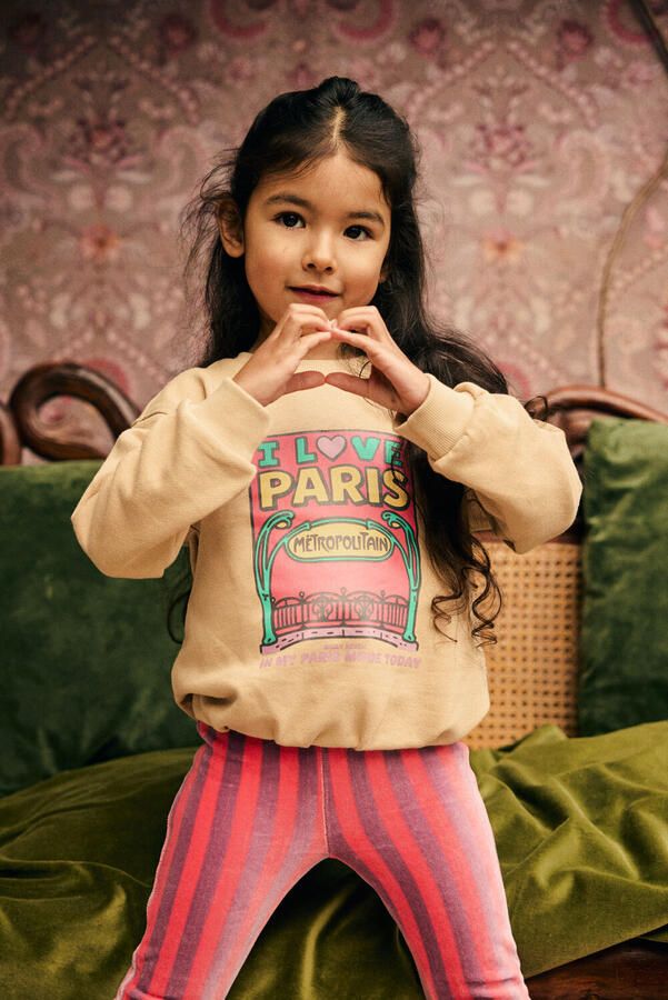DAILY7 Meisjes Truien & Vesten Sweater Cropped Artwork Beige - Foto 3