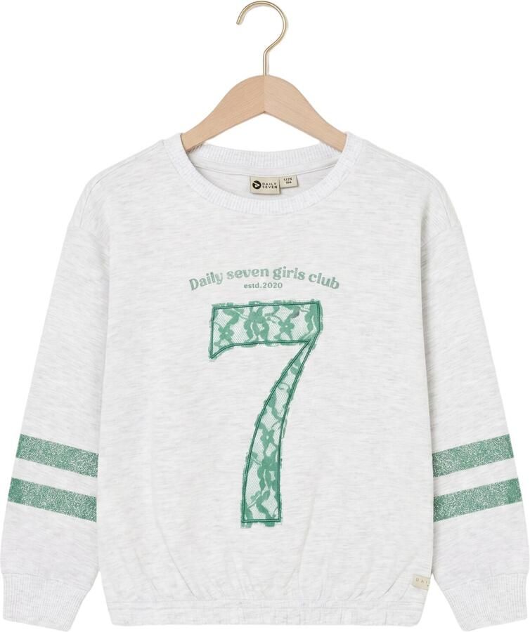 DAILY7 Meisjes Truien & Vesten T-shirt Longsleeve Seven Lichtgrijs