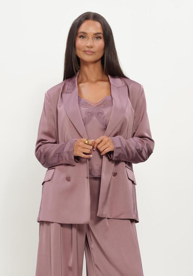 DANTE6 Dames Blazers Sevigny Relaxed Satin Blazer Lila