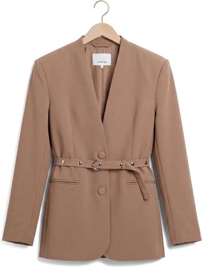 DANTE6 Dames Blazers Zerin Studded Belt Blazer Taupe - Foto 2