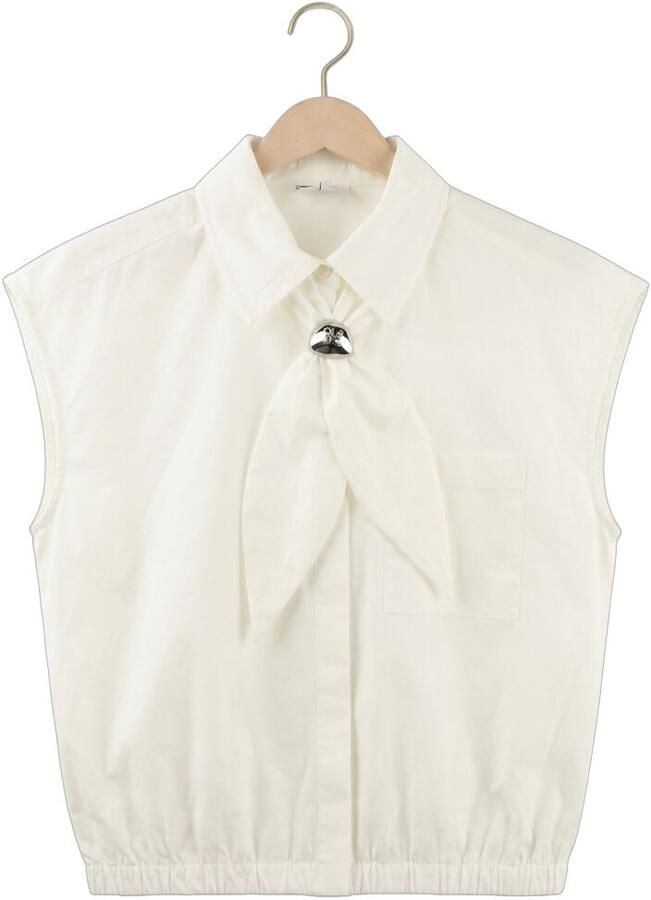 DANTE6 Dames Blouses Alcon Scarf Detailed Shirt Wit - Foto 2