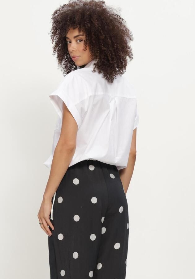 DANTE6 Dames Blouses Eclat Cap-sleeve Button Down Shirt Wit - Foto 3