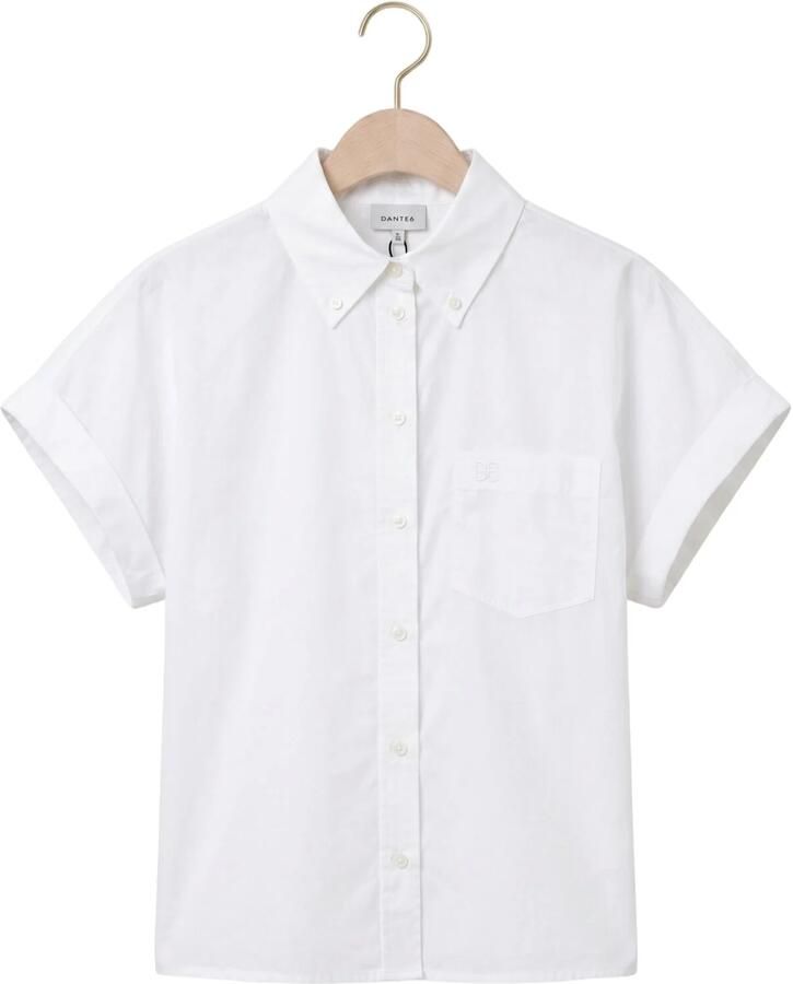 DANTE6 Dames Blouses Eclat Cap-sleeve Button Down Shirt Wit - Foto 2
