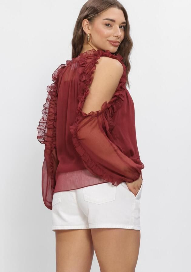 DANTE6 Dames Blouses Harmony Boho Chiffon Top Bordeaux - Foto 2