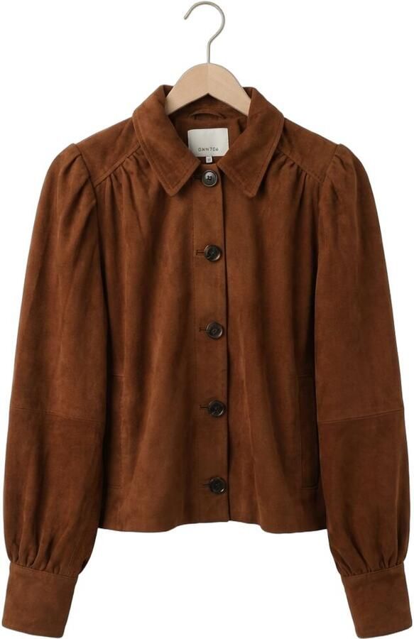 DANTE6 Dames Blouses Micaiah Cropped Suede Jacket Bruin - Foto 4