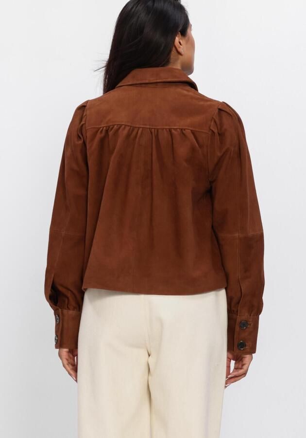 DANTE6 Dames Blouses Micaiah Cropped Suede Jacket Bruin - Foto 2