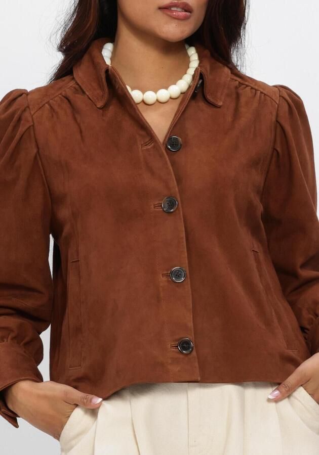 DANTE6 Dames Blouses Micaiah Cropped Suede Jacket Bruin - Foto 3