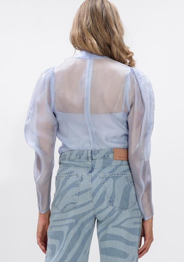 DANTE6 Dames Blouses Ocean Puffy Sleeve Top Lichtblauw - Foto 3