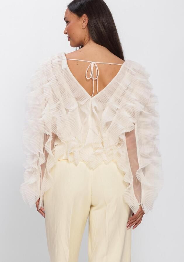 DANTE6 Dames Blouses -phora Tulle Ruffled Top Gebroken Wit - Foto 3