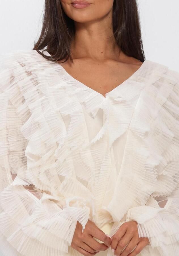 DANTE6 Dames Blouses -phora Tulle Ruffled Top Gebroken Wit - Foto 2