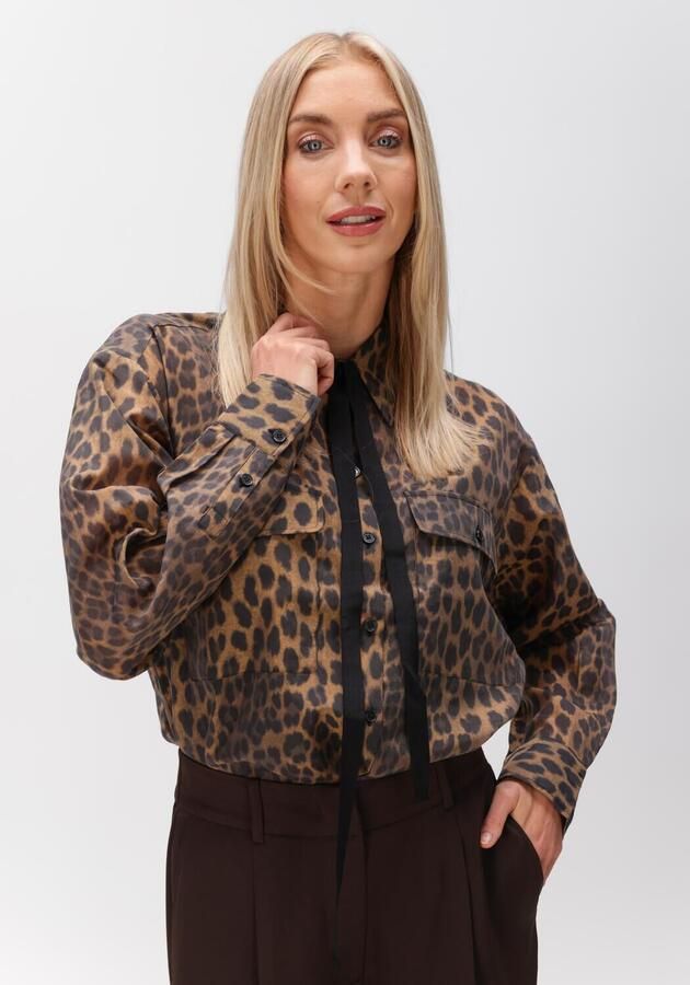 DANTE6 Dames Blouses Rique Leopard Shirt Bruin