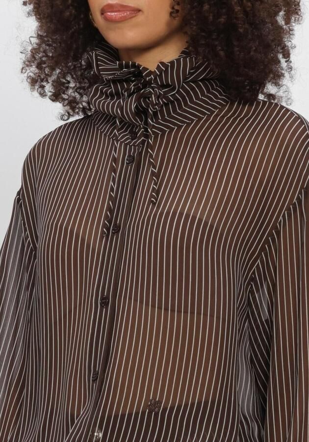 DANTE6 Dames Blouses Shapiro Pinstripe Blouse Bruin - Foto 3