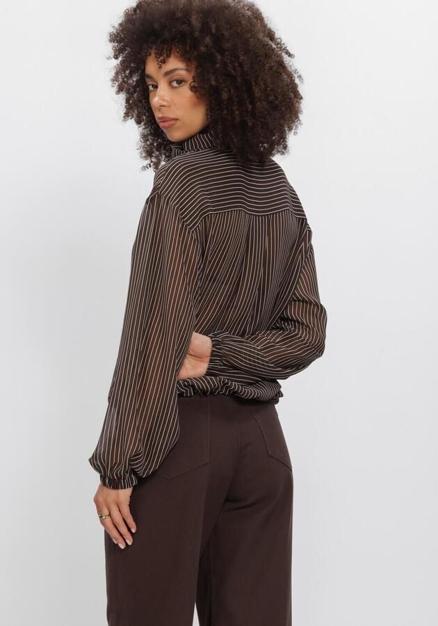 DANTE6 Dames Blouses Shapiro Pinstripe Blouse Bruin - Foto 2