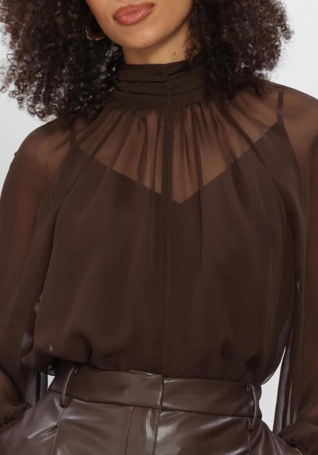 DANTE6 Dames Blouses Sonia Boho Sleeve Detail Blouse Bruin - Foto 4