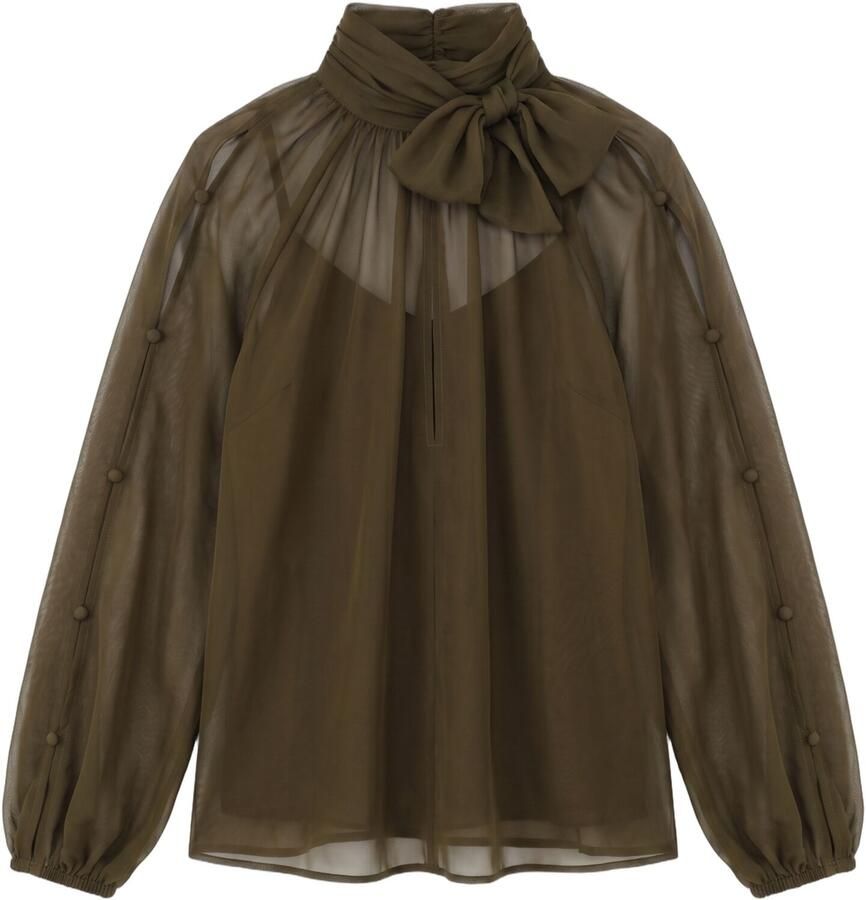 DANTE6 Dames Blouses Sonia Boho Sleeve Detail Blouse Donkergroen - Foto 2