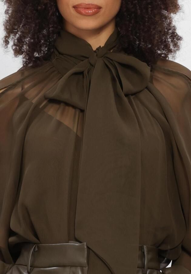 DANTE6 Dames Blouses Sonia Boho Sleeve Detail Blouse Donkergroen - Foto 4