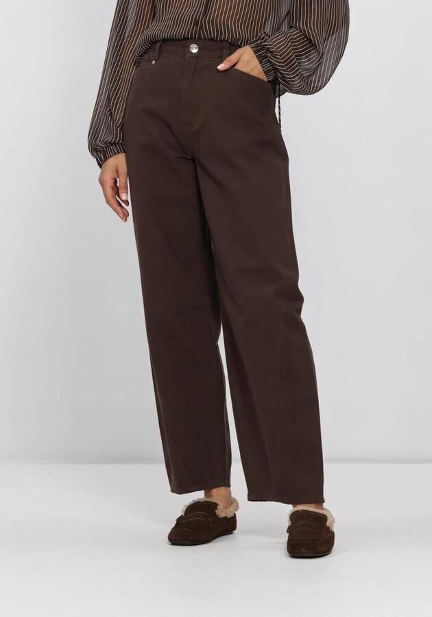 DANTE6 Dames Broeken Brave Barrel Leg Jeans Bruin