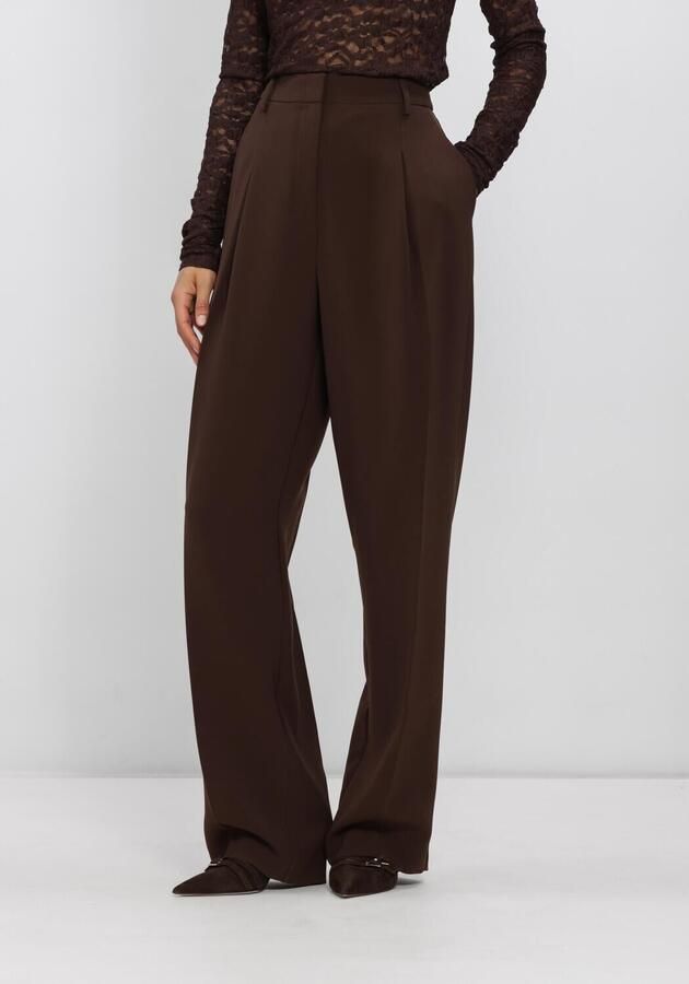 DANTE6 Dames Broeken Chad Pleated Pants Bruin