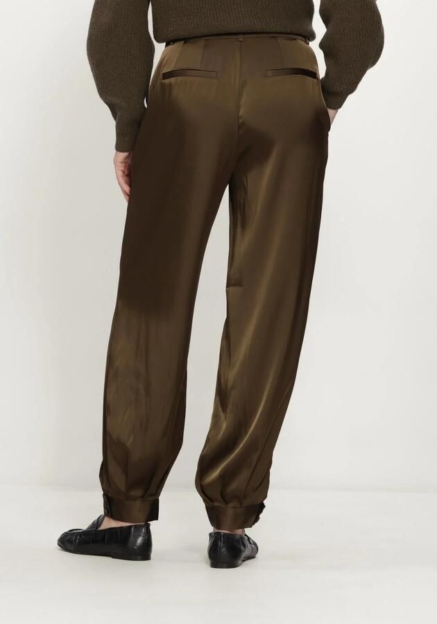DANTE6 Dames Broeken Delancy Bold Satin Balloony Pants Olijf - Foto 3