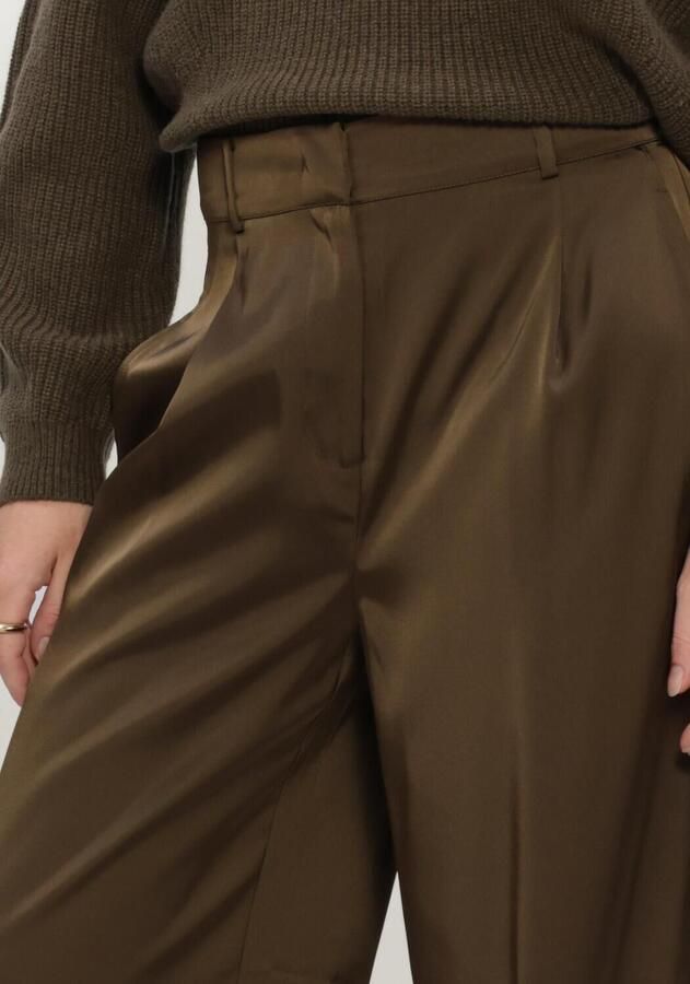 DANTE6 Dames Broeken Delancy Bold Satin Balloony Pants Olijf - Foto 2