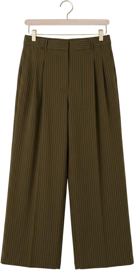 DANTE6 Dames Broeken Gilbery Pinstripe Balloon Pants Olijf - Foto 4