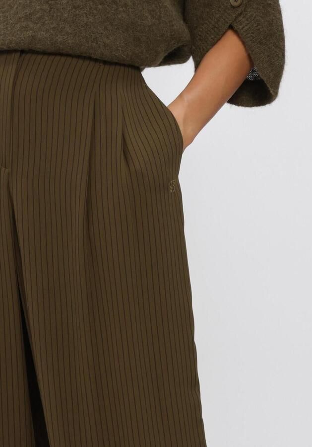 DANTE6 Dames Broeken Gilbery Pinstripe Balloon Pants Olijf - Foto 3