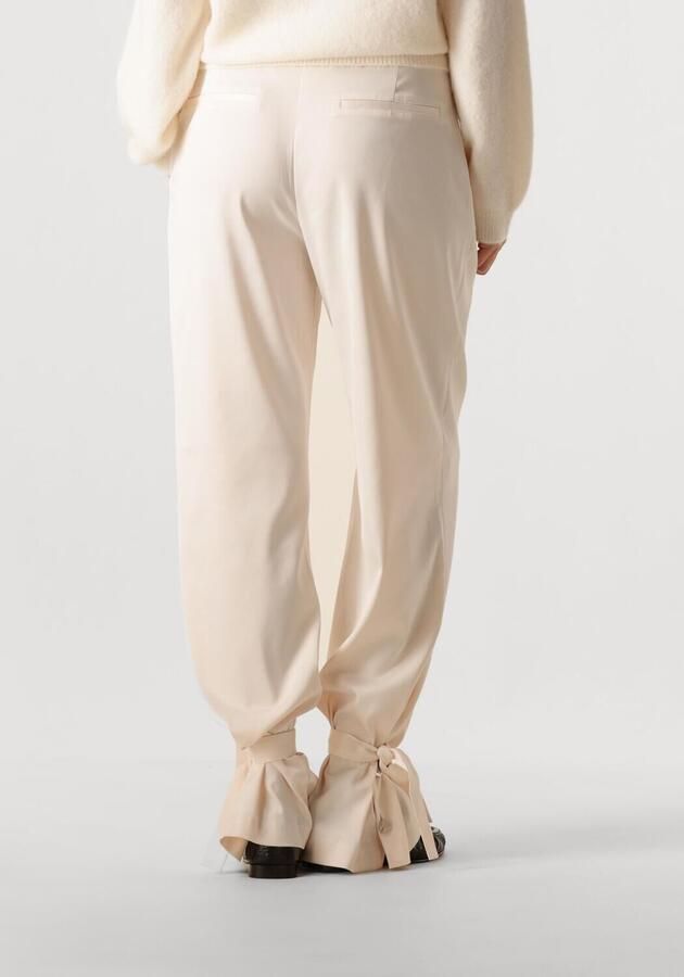 Dante6 Satijnen pantalon met knopen Harron naturel - Foto 2